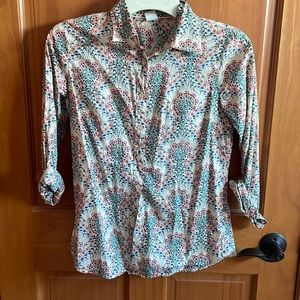 Liberty Print J Crew Button down shirt